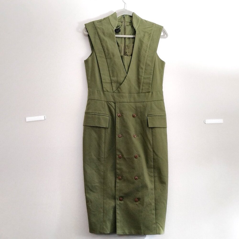 G.I.L.I Sleeveless military-style structured dress (fits like 6)